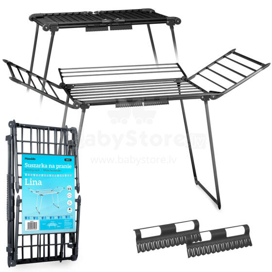 Standing drying rack collapsible Line 22 m black