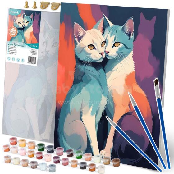 Картина по номерам Изображение 40x50 см Massido Коты