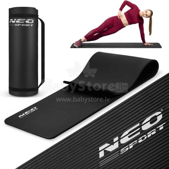 Коврик для упражнений толстый 183 x 60 см Neo-Sport - 192300 черный