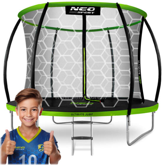 Formēts dārza trampolīns 10ft/312cm ar iekšējo tīklu Neo-Sport