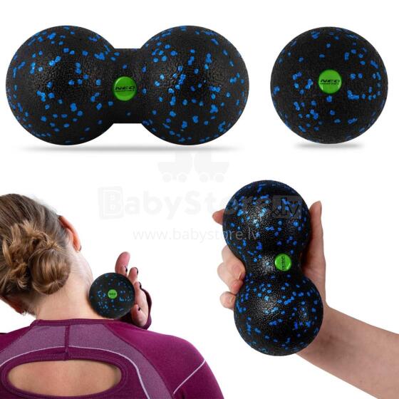 Ball + double massage ball - set - NS-997 black-blue