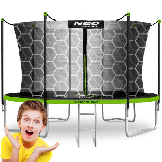 12ft/374cm Garden Trampoline with Safety Net and Ladder Neo-Sport