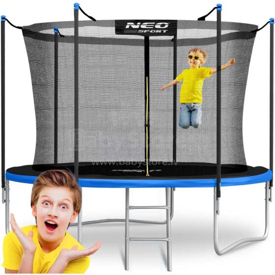 10ft/312cm Dārza Trampolīns ar Iekšējo Tīklu un Kāpņu Neo-Sport