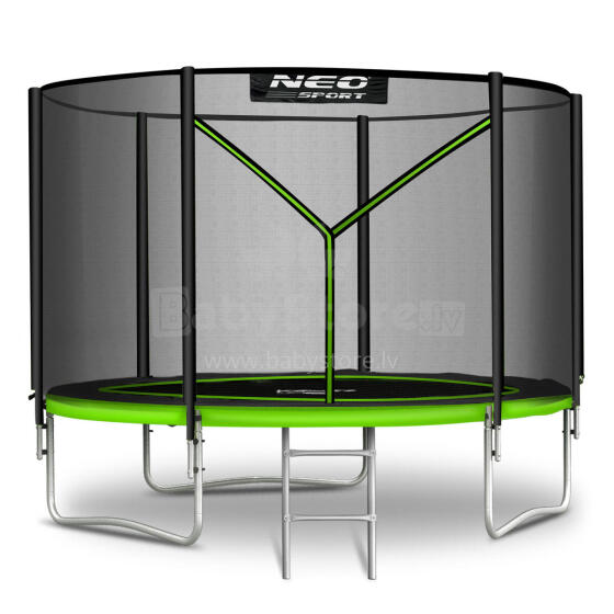 8ft/252cm Garden Trampoline with External Net and Ladder Neo-Sport
