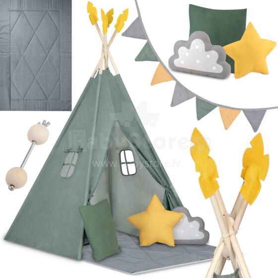 Tipi Tent for Kids NK-406 Nukido - Green