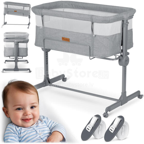 NK-243 Gray Co-Sleeping Crib
