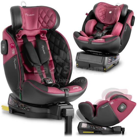 Автокресло Nukido Prestige Line Черно-Розовое 0-36 кг ISOFIX