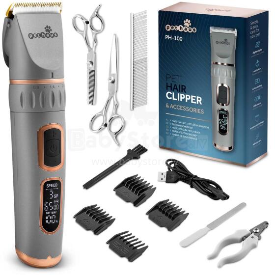 Pethaus PH-100 Pet Grooming Clipper Gray