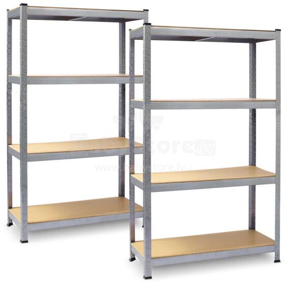 Металлическая полка для хранения, набор из 2 шт. 150 x 75 x 30 см Plonos PL-700