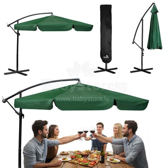 Folding Garden Parasol 6 Segments 350 cm with Cover Plonos PL-880