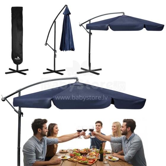 Folding Garden Parasol 6 Segments 350 cm with Cover Plonos PL-880