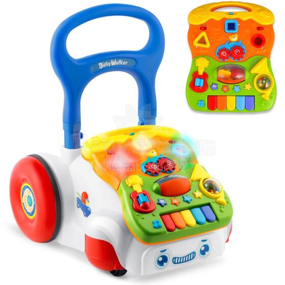 Izglītojošs staigājamais ratiņš ar mūziku 2in1 RK-744 Ricokids balts