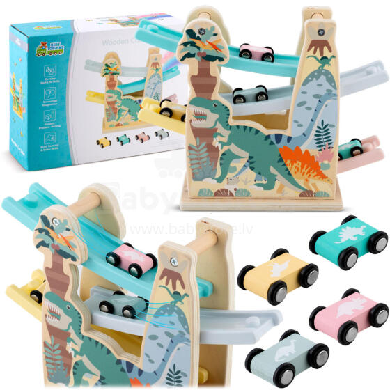 Деревянная игрушка-горка с машинками RK-867 Ricokids