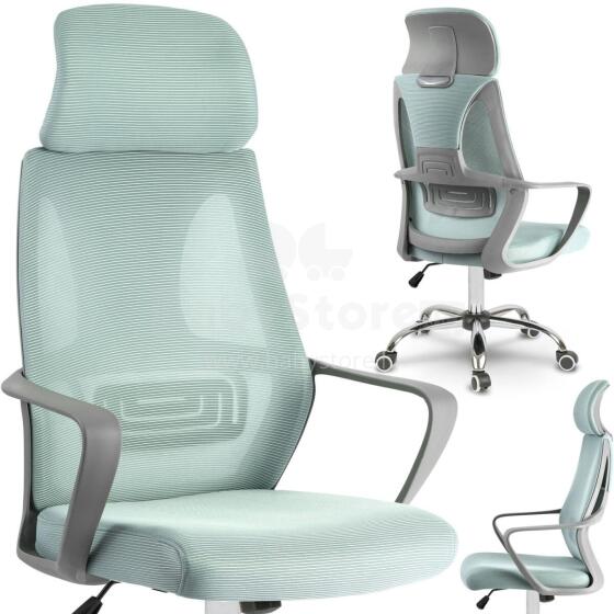 Office chair with micro mesh Prague - light blue