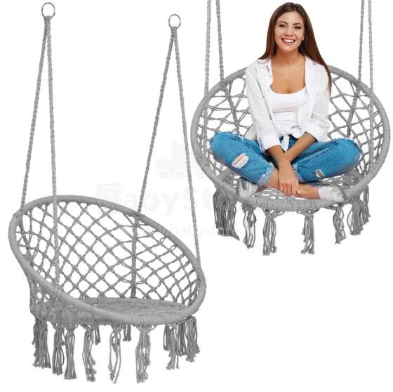 Hanging Garden Chair Swing BOHO Gray