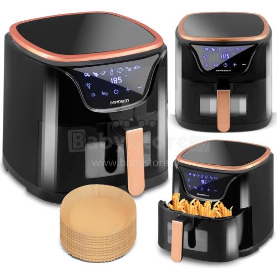 Фритюрница без масла Air fryer BD-652 черно-золотая