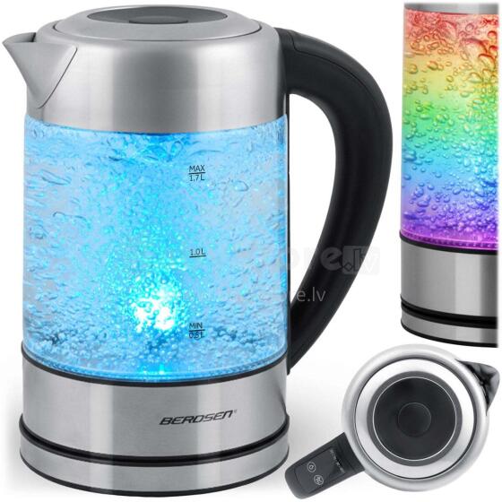 Glass Electric Kettle with Temperature Control 1.7L 2200W Berdsen BD-714