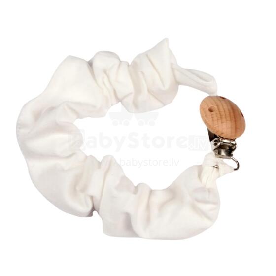 BABY 01757 Держатель для пустышки Экрю Хлопок