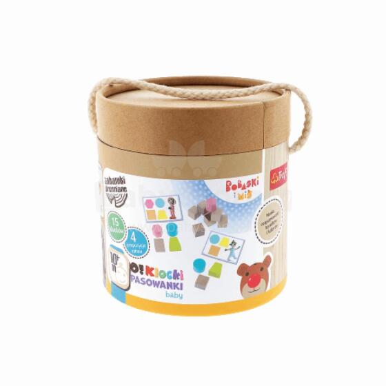 TREFL 61513 Wooden Toy - O! Baby Shape Blocks - Babies and Bear