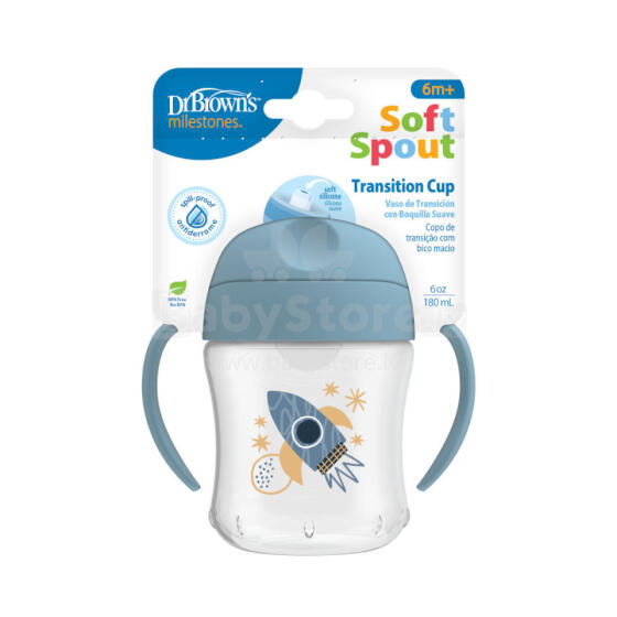 Dr. Brown TC61004 Mīkstā uzpilde 180ml Zila 6m+