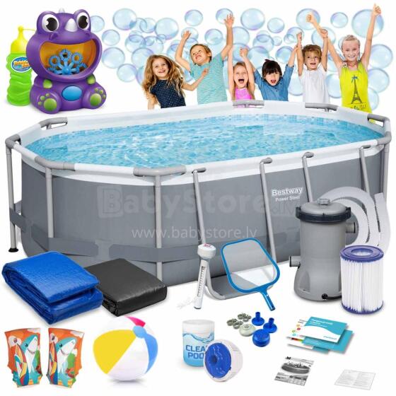 Bestway 5614A 305 x 200 x 84 cm Frame Pool 17in1 + Bubble Machine FREE