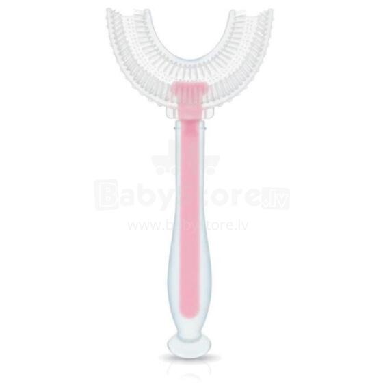 2322 SILICONE TOOTHBRUSH „U” PINK BL232
