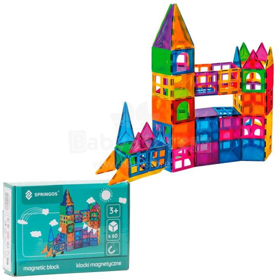 Magnetic Building Set 60 Pieces Springos KG0047