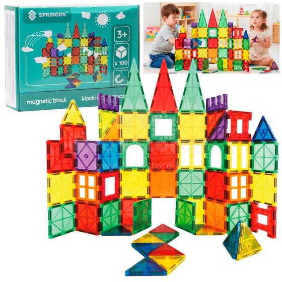 Magnetic Building Set 100 Pieces Springos KG0048