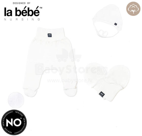 La Bebe™ Baby Set Art.9-07-34 White Bērnu komplektiņš no 3 daļam