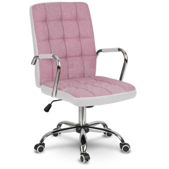 Benton Pink-White Fabric Office Chair
