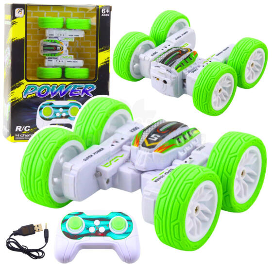 Tālvadības Akrobātiska Off-Road Mašīna 360° Zaļa 1:32