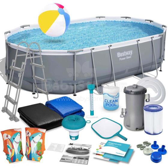 Bestway 56448 Frame Pool 488 x 305 x 107 cm 18 in 1