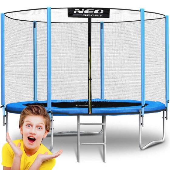 6ft/183cm Dārza Trampolīns ar Ārējo Tīklu un Kāpņu Neo-Sport