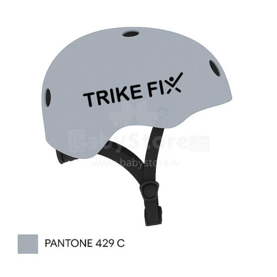 Ikonka Art.KX2813_5 Trike Fix bērnu velosipēdu ķivere regulējama LED M 55-58cm tumši pelēka