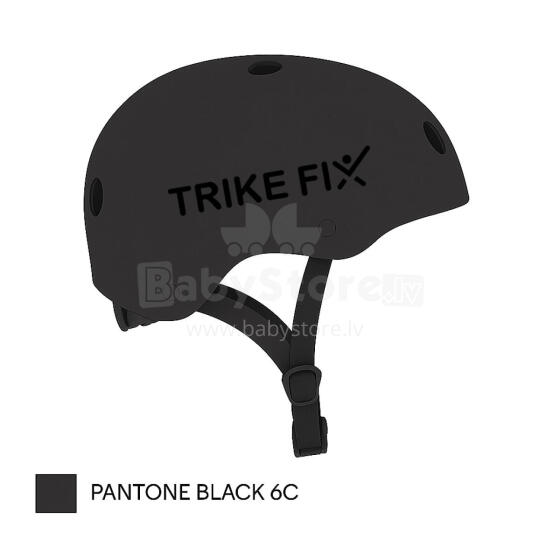 Ikonka Art.KX2814_4 Trike Fix bērnu velosipēdu ķivere regulējama LED S 48-54cm melna
