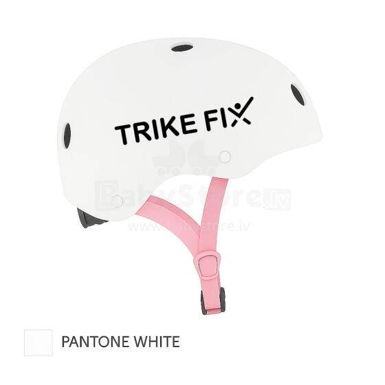 Ikonka Art.KX2814 Trike Fix bērnu velosipēdu ķivere regulējama LED S 48-54cm balta