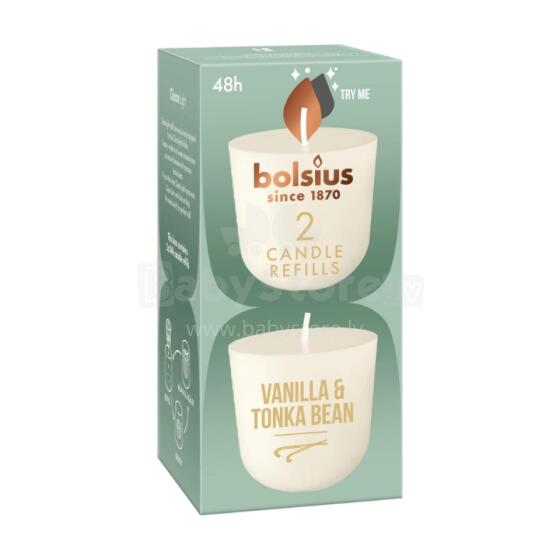 Candles Clean Light refill candles 2 pcs. vanilla&amp;amp;tonka bean