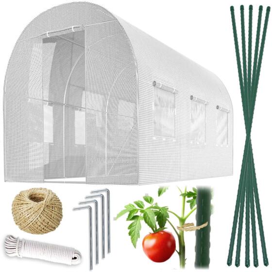 Garden Tunnel 2 x 3.5 m (7m2) White Plonos