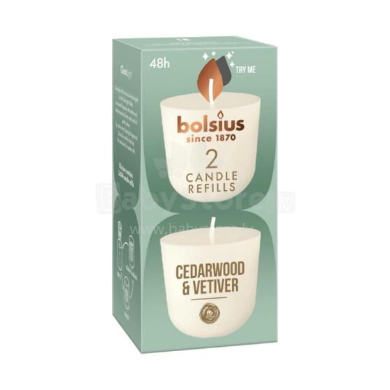 Sveces Clean Light uzpildes sveces 2 gab. cedarwood &amp;amp; vetiver
