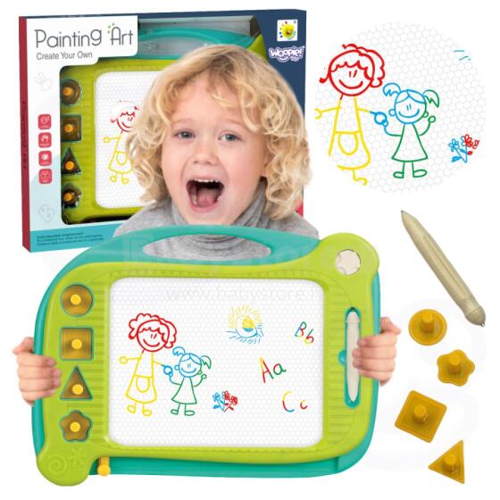 WOOPIE Magnētiskā Zīmēšanas Dēlis Krāsains 3PCS