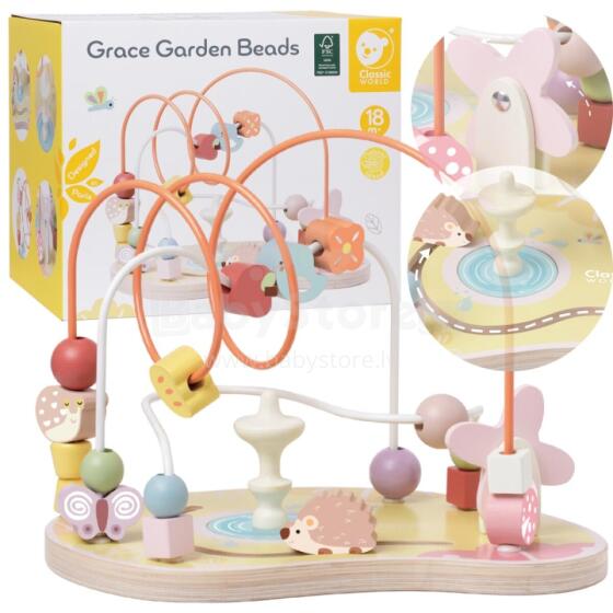 CLASSIC WORLD Izglītojošais Labirints Lacing Grace Garden Pērles 18m+ FSC