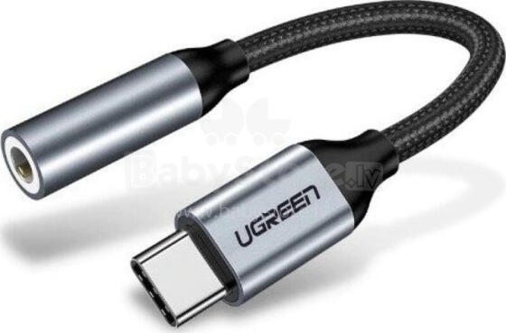 Adapteris USB Ugreen USB-C — 3,5 mm sudraba ligzda (30632)