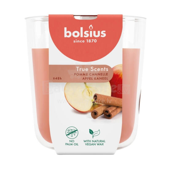 Ароматическая свеча в стеклянном стакане True Scents &Oslash;97x85 мм, яблоко-коричное.