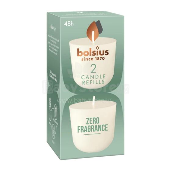 Candles Clean Light refill candles 2 pcs 0% fragrance