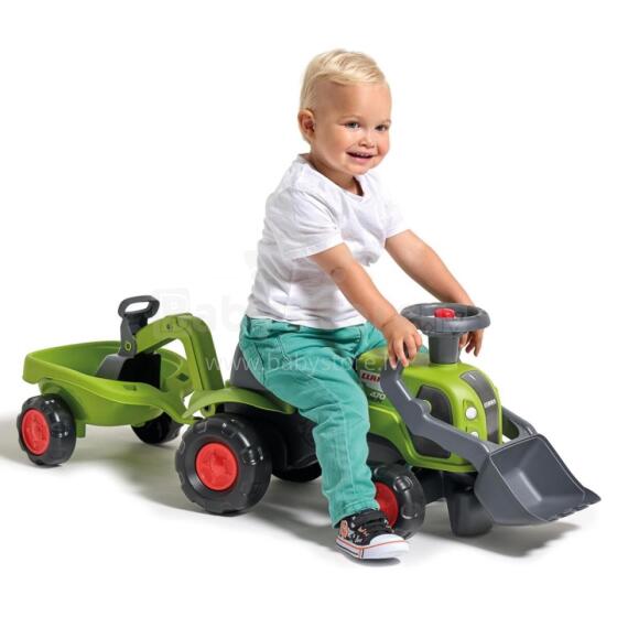 Детский трактор FALK Ride-On Claas с экскаватором и прицепом