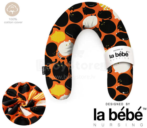 La Bebe™ Rich Maternity Pillow Art.30579834 Nordic Cats. Подковка для сна, кормления малыша 30x104 cm