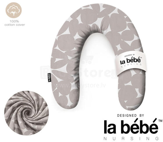 La Bebe™ Rich Maternity Pillow Art.80579836 Nordic Pebbles. Подковка для сна, кормления малыша 30x104 cm