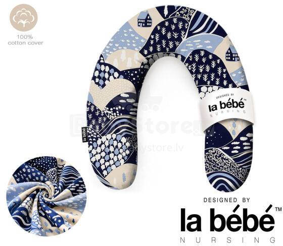 La Bebe™ Rich Maternity Pillow Art.00608159 Nordic Hills. Nursing Pillow 30x104 cm