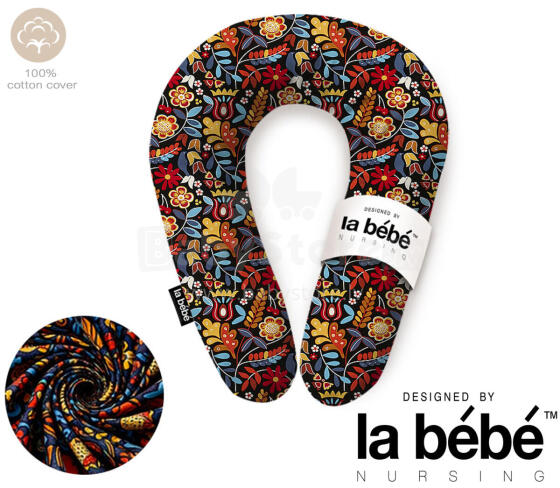 La Bebe™ Snug Maternity Pillow Art. 40579838 Nordic Florals. Подкова для сна / кормления малыша, 20x70 см