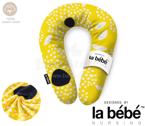 La Bebe™ Snug Maternity Pillow Art. 70608146 Nordic Seeds. Pillow for Baby Sleep & Feeding, 20×70 cm